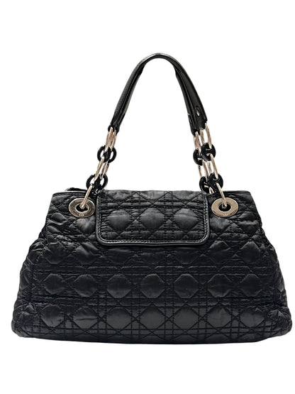 Dior - sac cabas vintage coton et cuir cannage