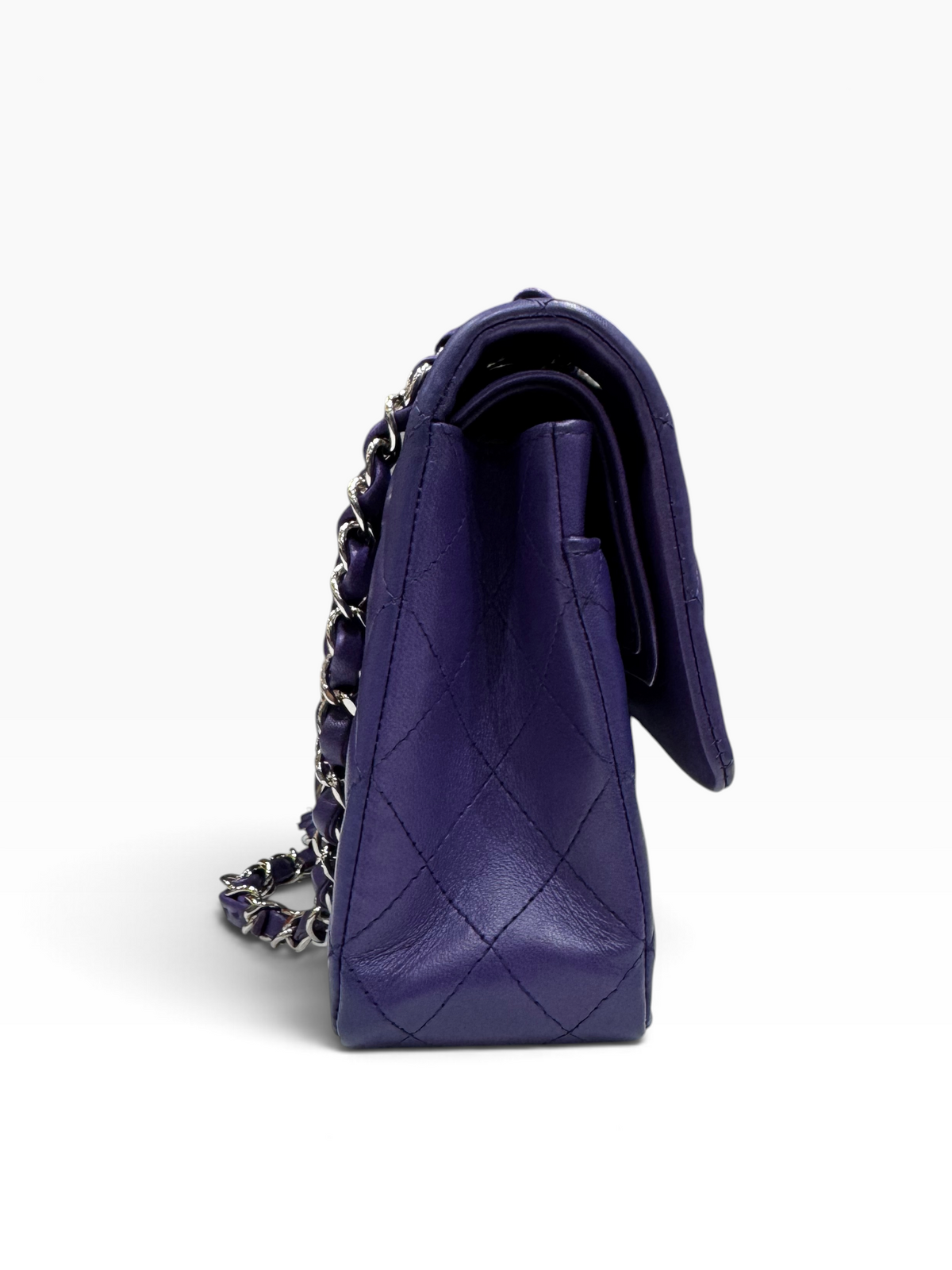 Chanel - Sac Timeless Medium Double flag matelassé violet