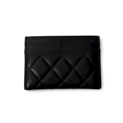 Chanel - Porte carte en agneau