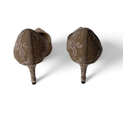 Jimmy Choo - Escarpins dentelle T.37,5