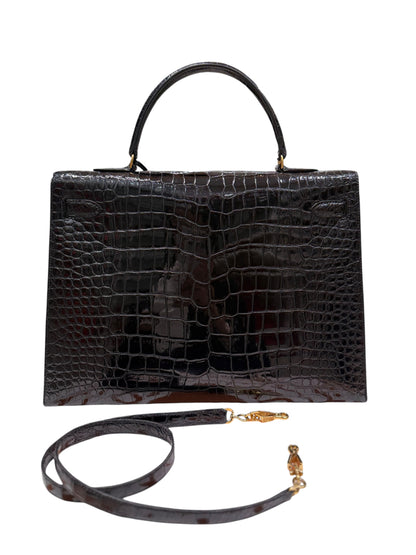 Hermès - Sac Kelly 35 alligator vintage 1977