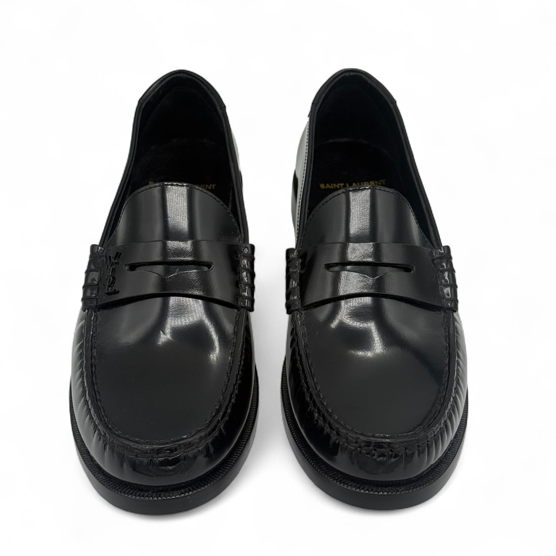 Saint Laurent - Mocassins en cuir noir T.40