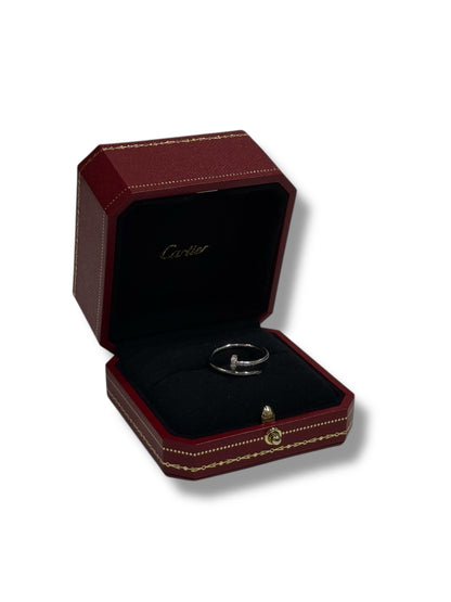 Cartier - Bague juste un clou or gris et diamants T.56