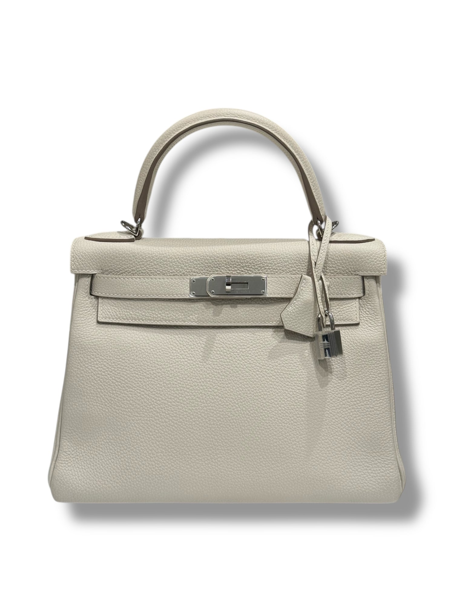Hermès - Sac Kelly 28 Béton PHW