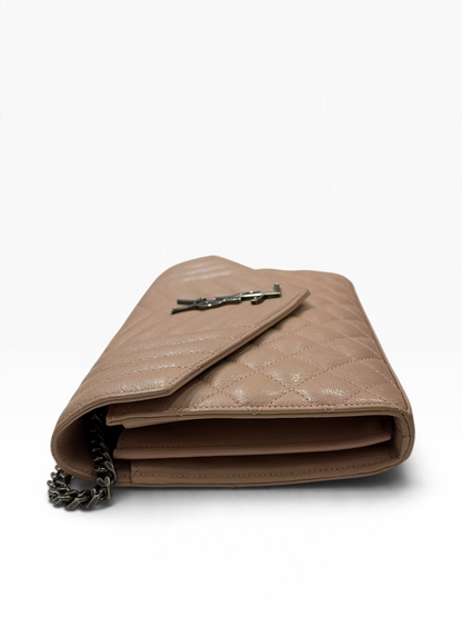 Saint Laurent - Sac Wallet Enveloppe Beige