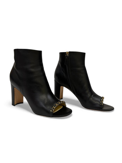 Chanel - Bottines avec bouts ouverts t.39 1/2