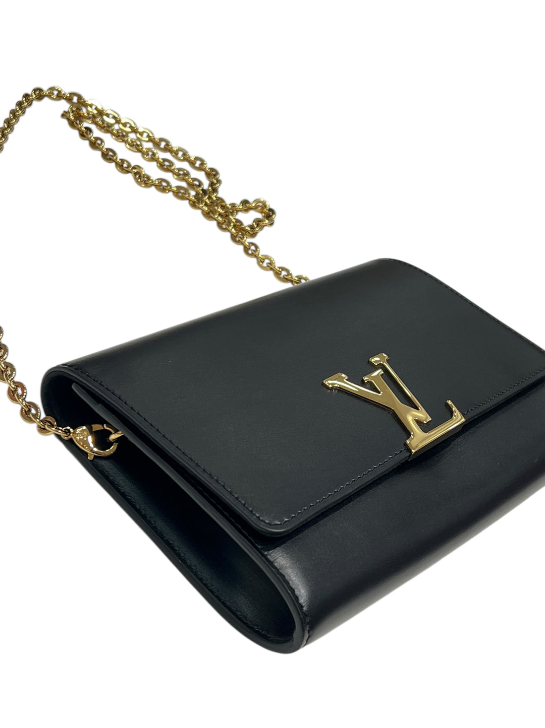 Louis Vuitton - Sac pochette Louise cuir noir