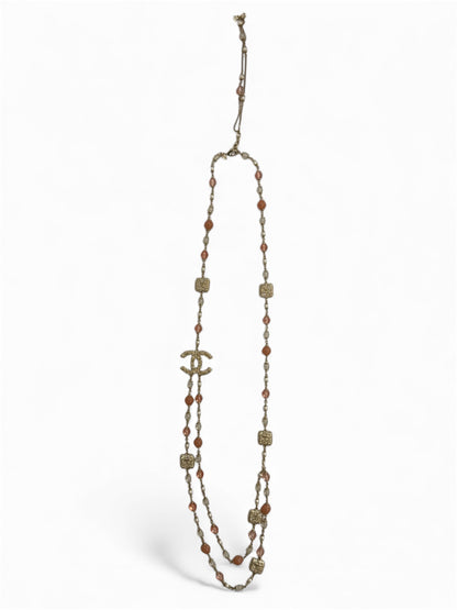 Chanel - Sautoir avec double rang 59cm