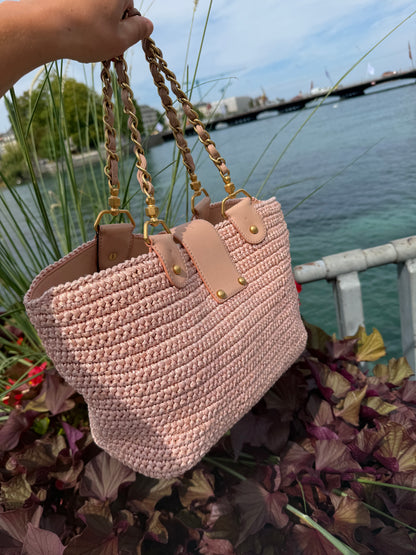 Chanel - Korbtasche rosa Weide