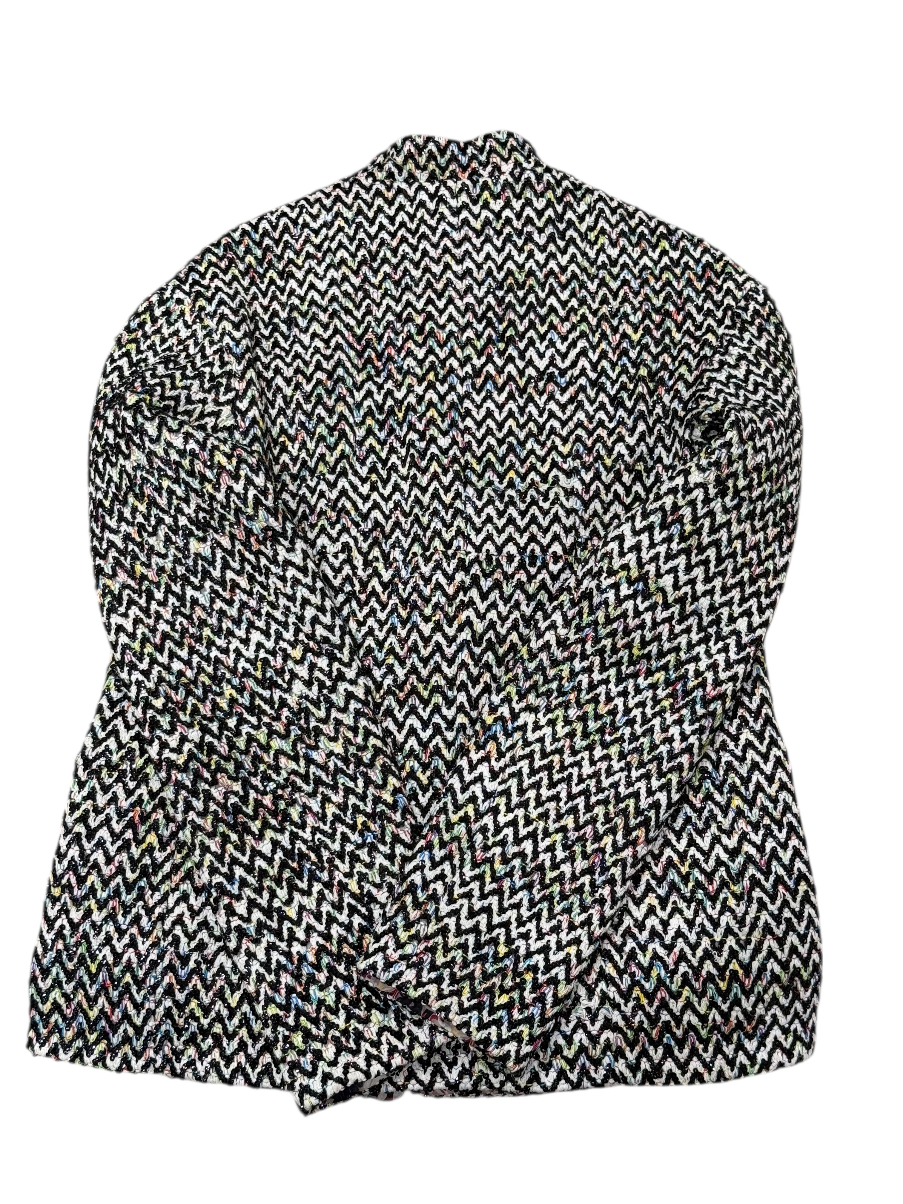 Chanel - Veste en tweed zigzag multicolore T40