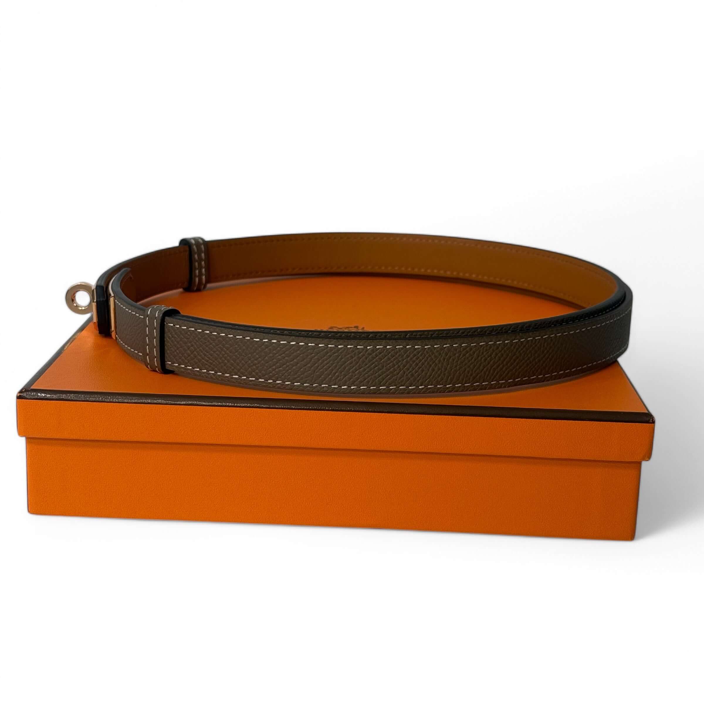 Hermès - Ceinture Kelly étoupe