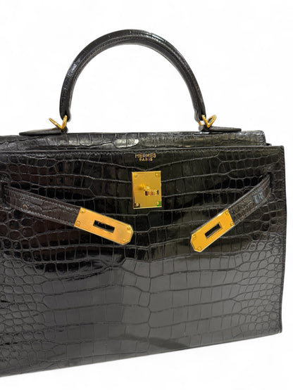 Hermès - Sac Kelly 32 crocodile