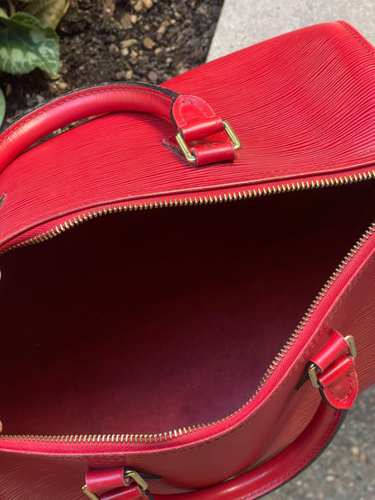 Louis Vuitton - Borsa Speedy 30 in pelle Epi rossa