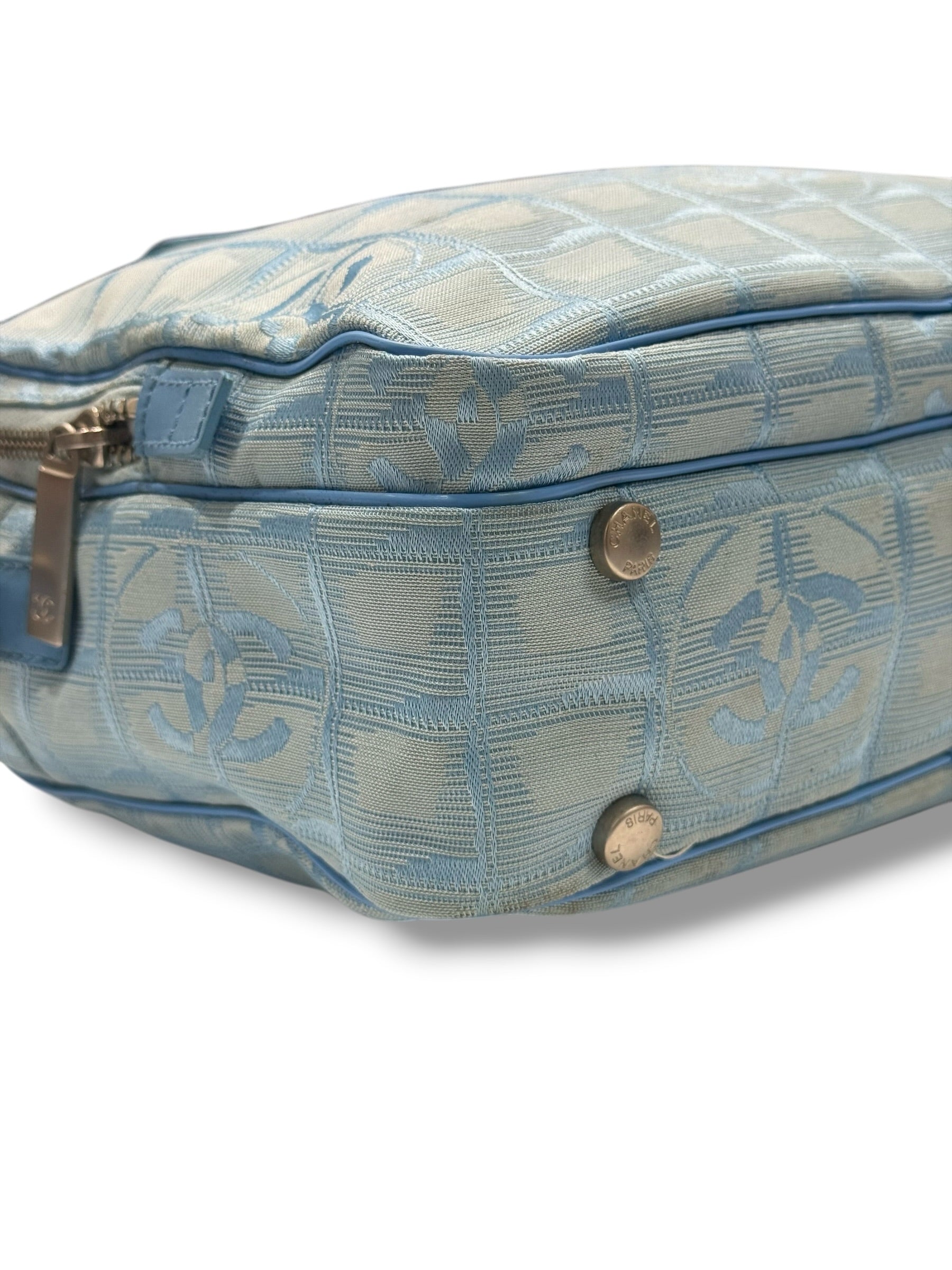 Chanel - Sac Toile bowling bleu