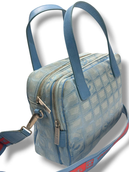 Chanel - Sac Toile bowling bleu