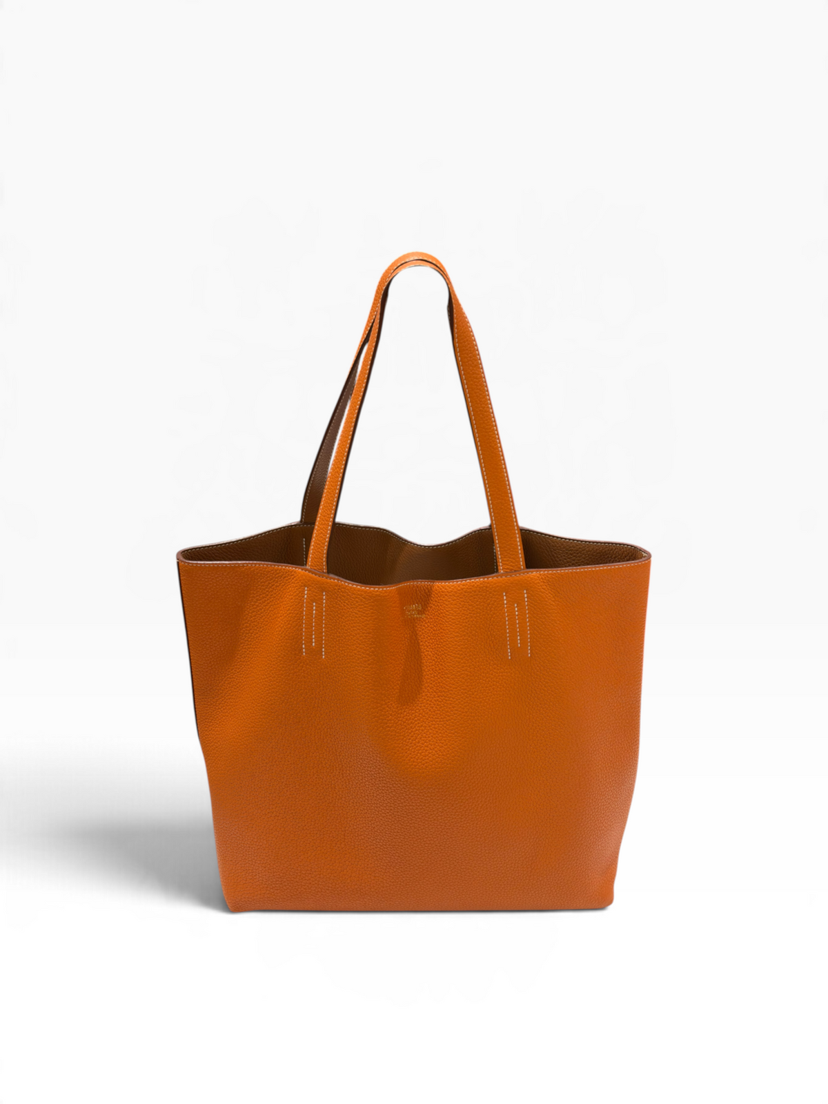 Hermès - sac double sens taurillon gold / orange