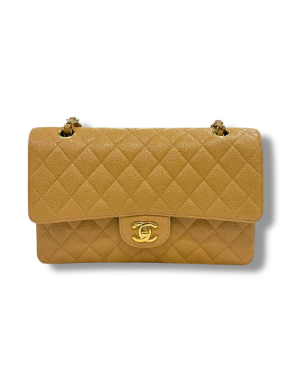 Chanel - Sac Timeless 25 cuir caviar beige