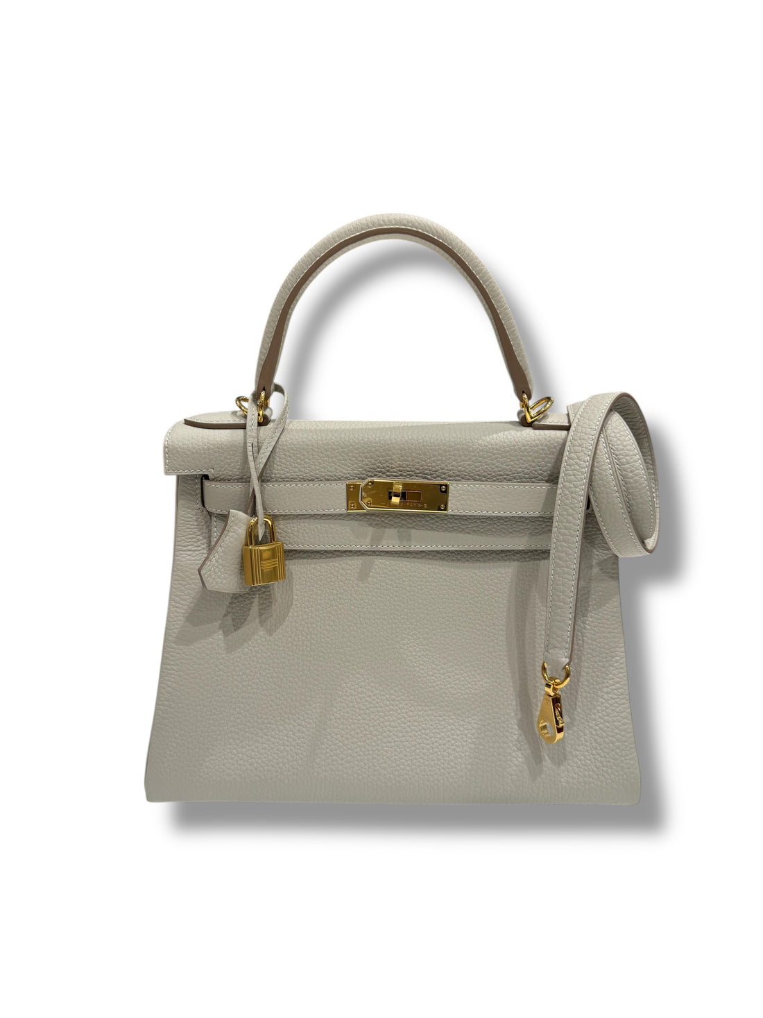 Hermès - Sac Kelly 28 Gris perle GHW