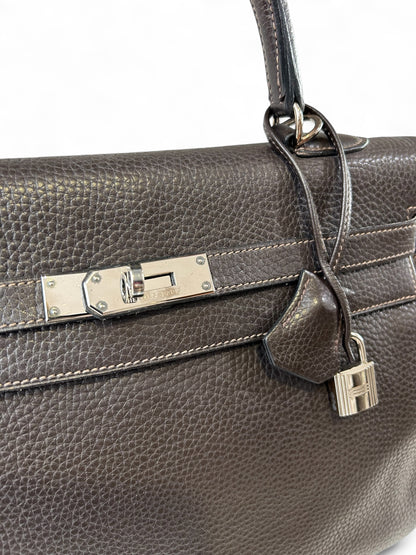 Hermès - Sac Kelly 35 Gris Éléphant