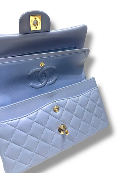 Chanel - Sac 11.12 Classique Timeless small Bleu nuage