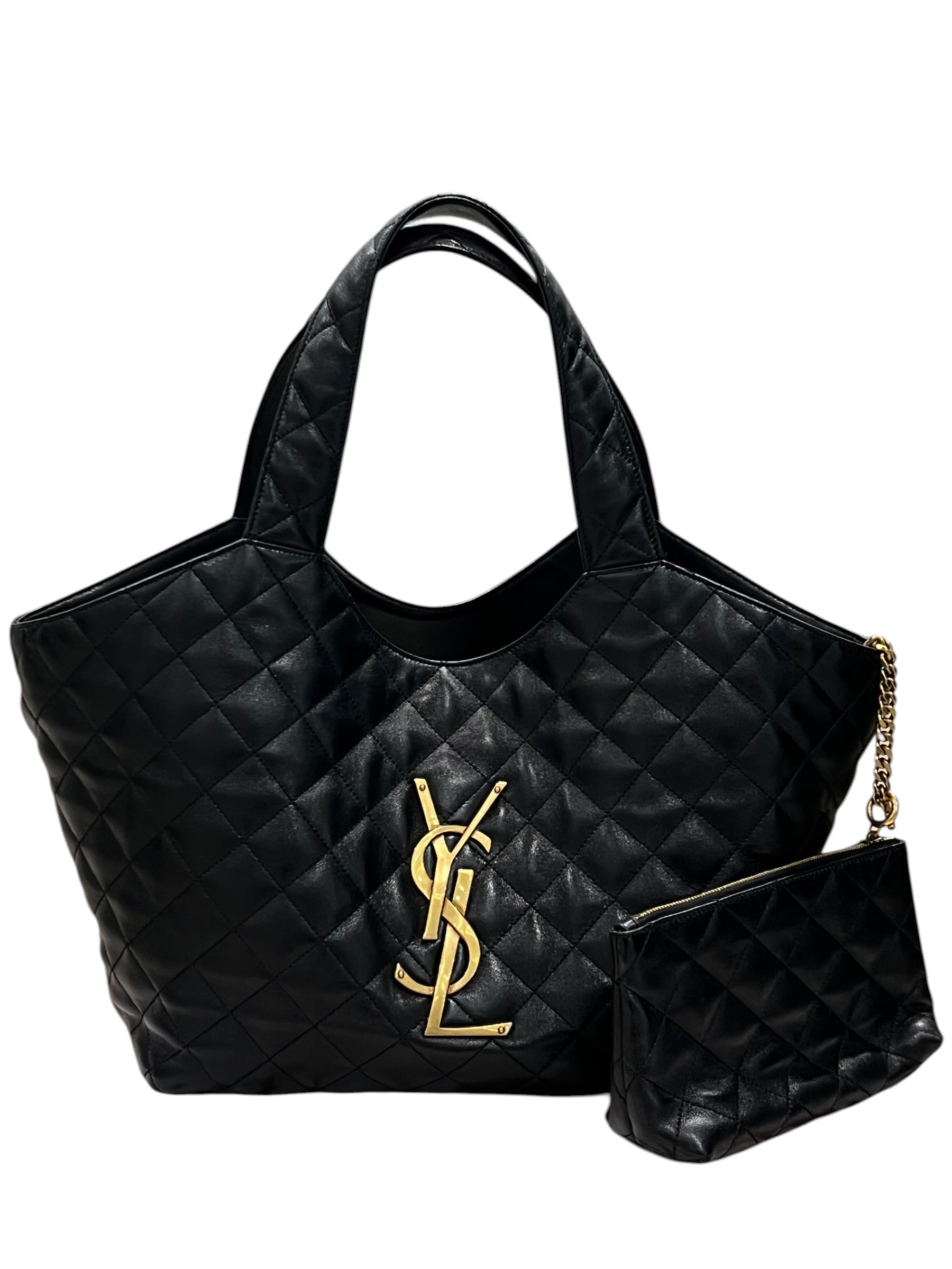 Saint Laurent Sac Icare Médium Cuir Nappa Noir | Les Folies d’Eugénie