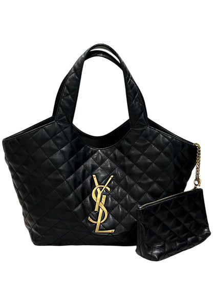 Saint Laurent Sac Icare Médium Cuir Nappa Noir | Les Folies d’Eugénie