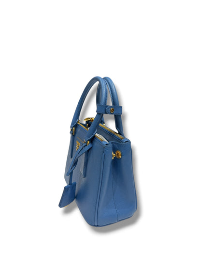 Prada - Sac Galleria mini Bleu