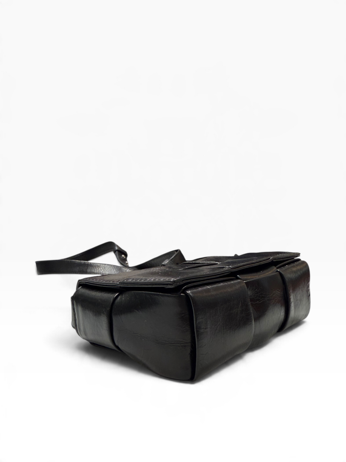 Bottega Veneta - Sac cassette mini cuir noir
