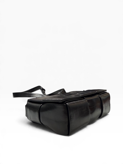 Bottega Veneta - Sac cassette mini cuir noir