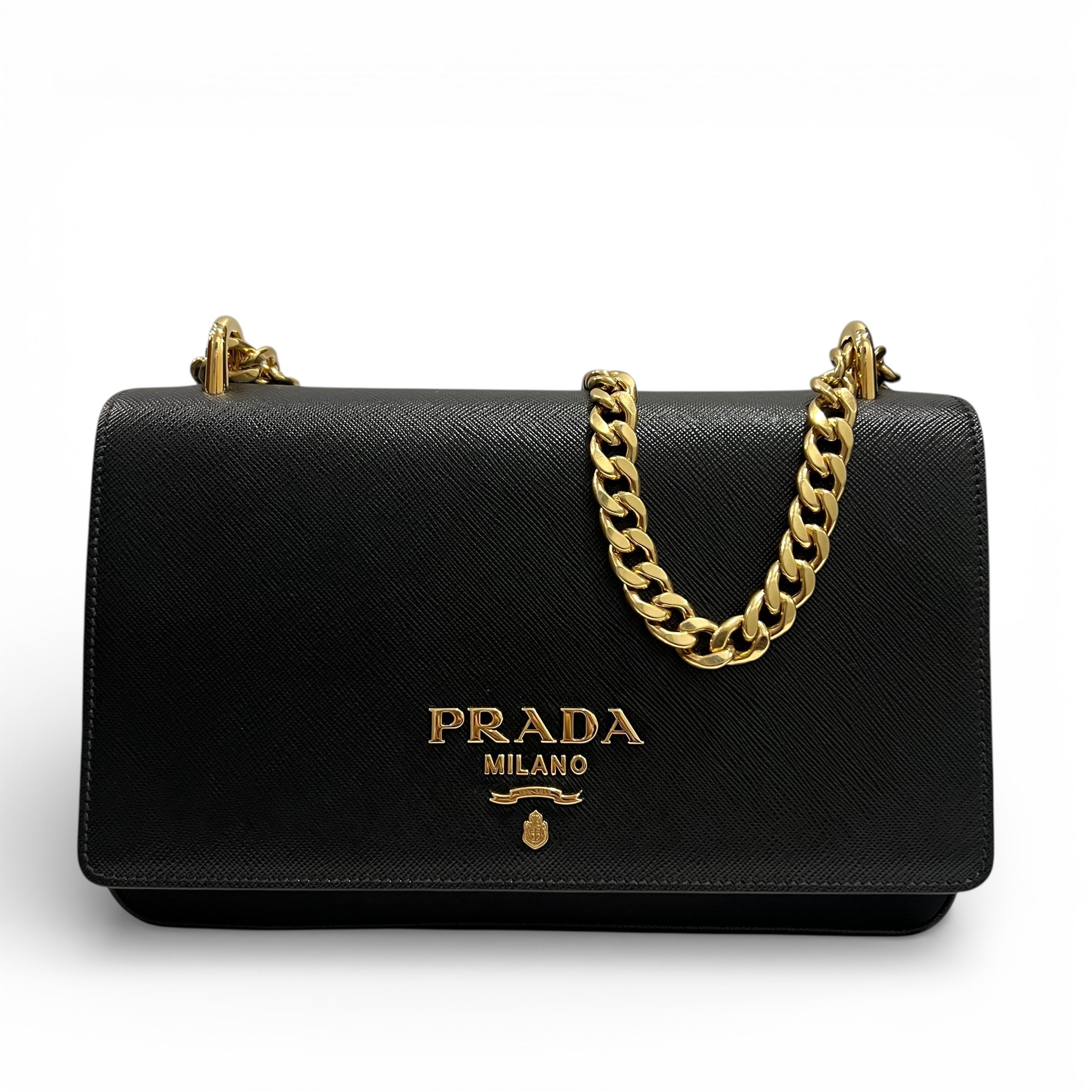 Prada - Borsa a tracolla in pelle e nylon