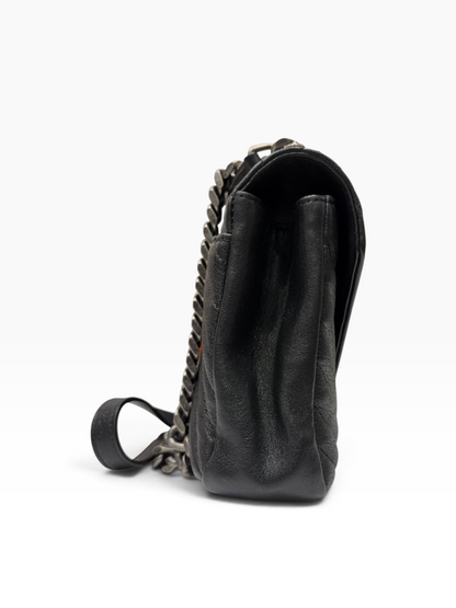 Yves Saint Laurent - Sac College MM cuir agneau et matelassage chevron noir