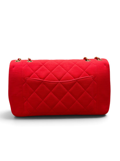Chanel - Sac Diana en Jersey Rouge