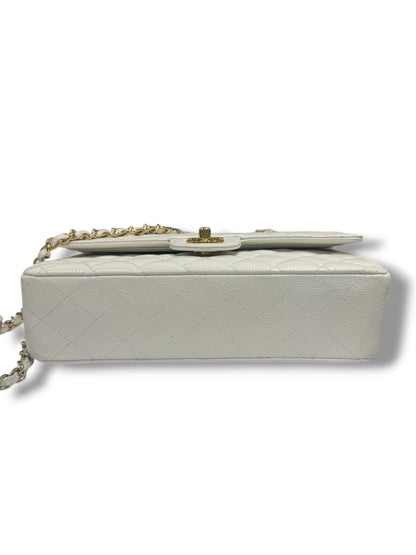 Chanel Sac Timeless 25 Cuir Caviar Blanc | Les Folies d’Eugénie