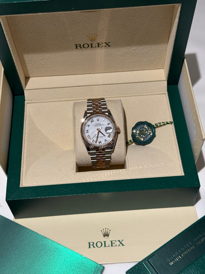 Rolex - Datejust 36mm Cannelée Or rose et jubilee