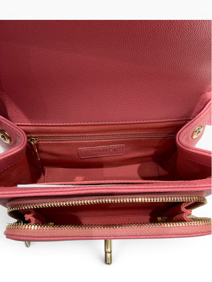 Chanel - Sac Business Affinity rose cuir caviar