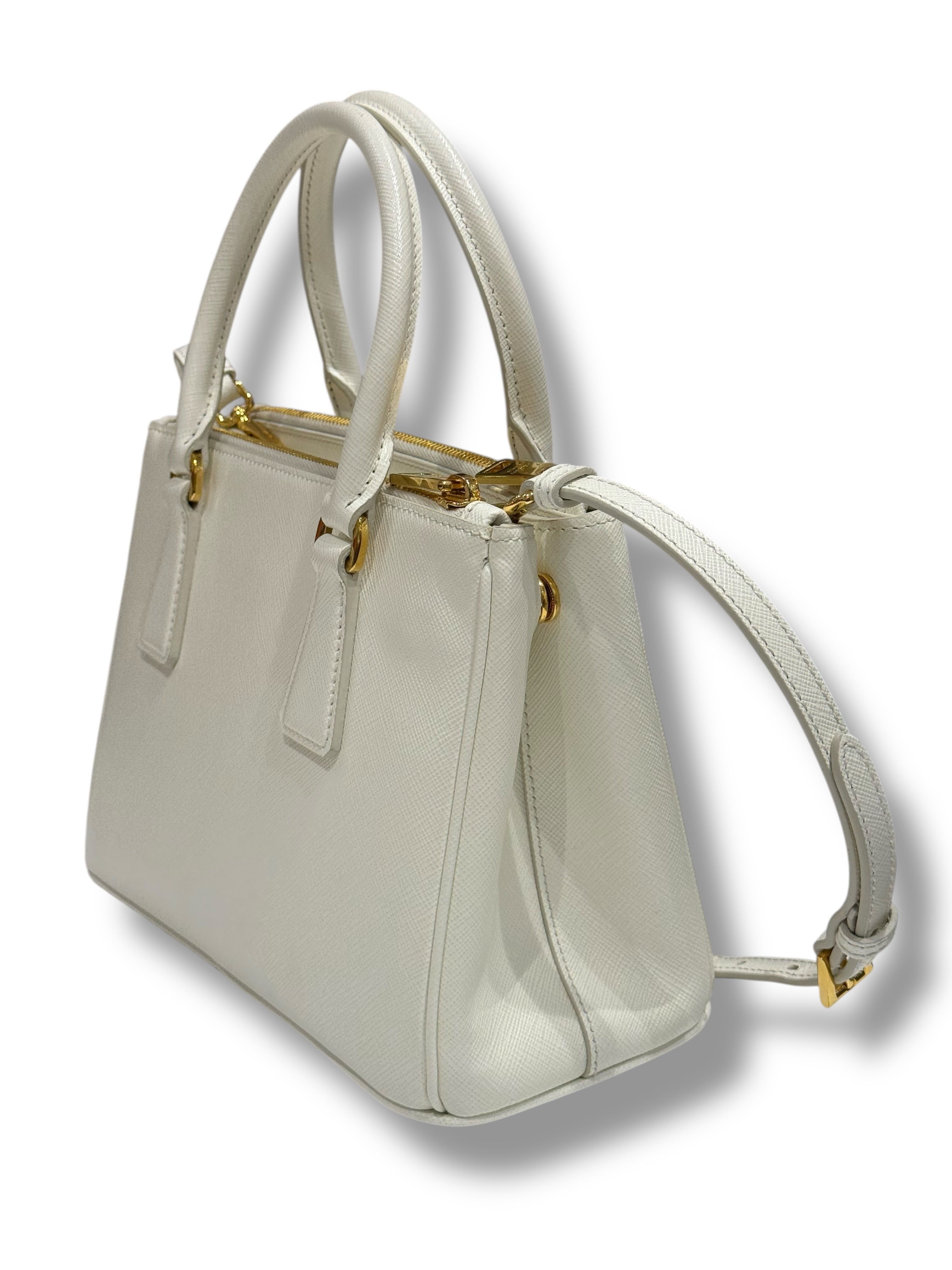 Prada - Sac Galleria small blanc