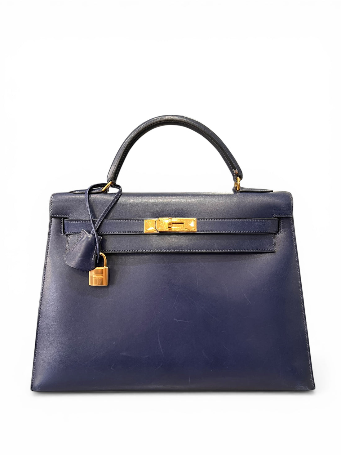 Hermès Sac Kelly 32 Box Bleu Nuit | Les Folies d’Eugénie