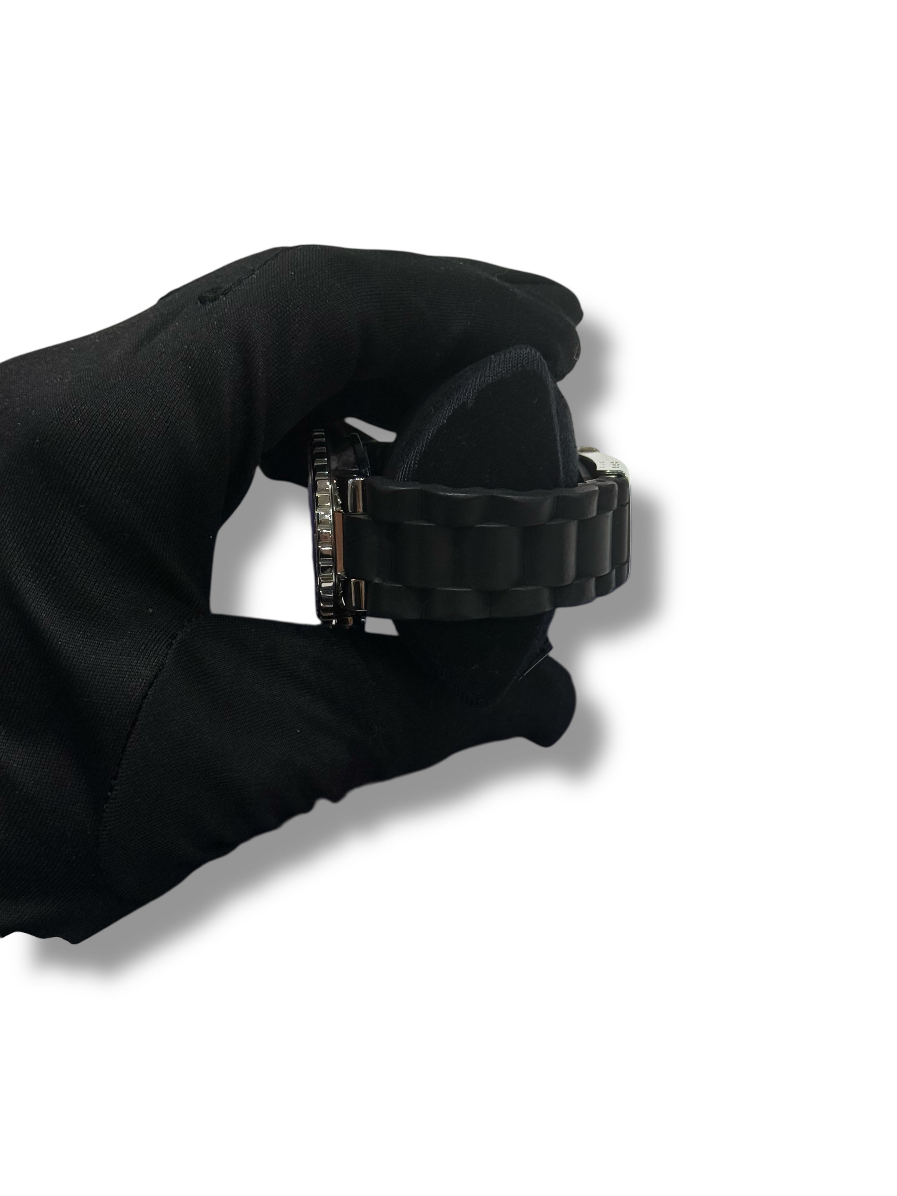 Chaumet - montre class one bracelet caoutchouc et acier, lunette diamants