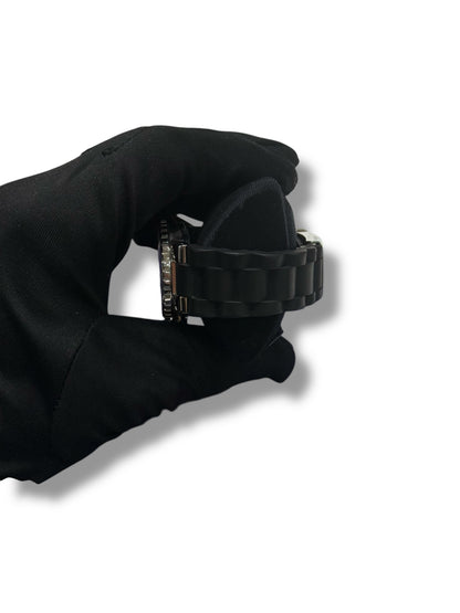 Chaumet - montre class one bracelet caoutchouc et acier, lunette diamants