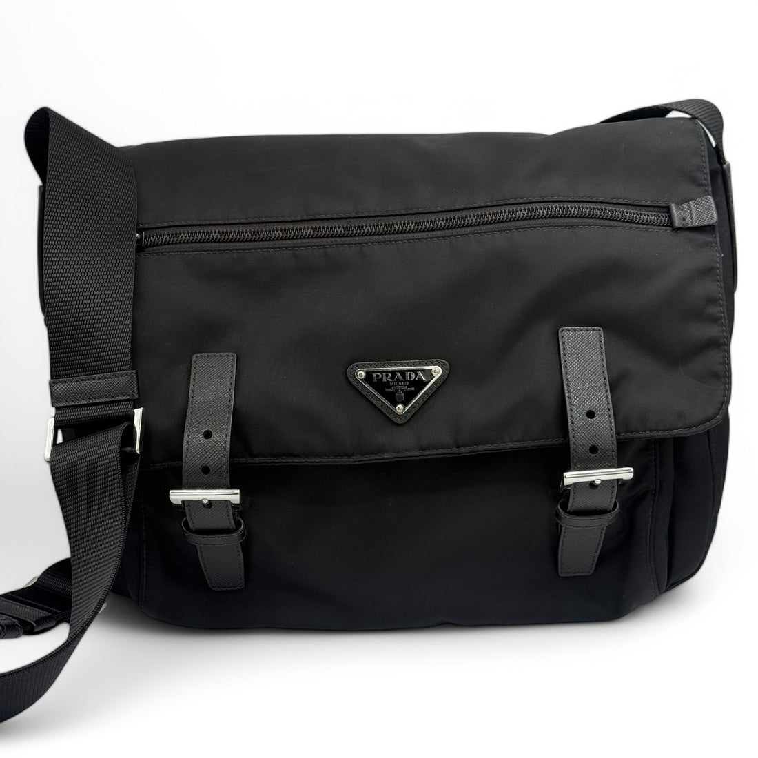 Prada - Sac bandoulière cartable en nylon