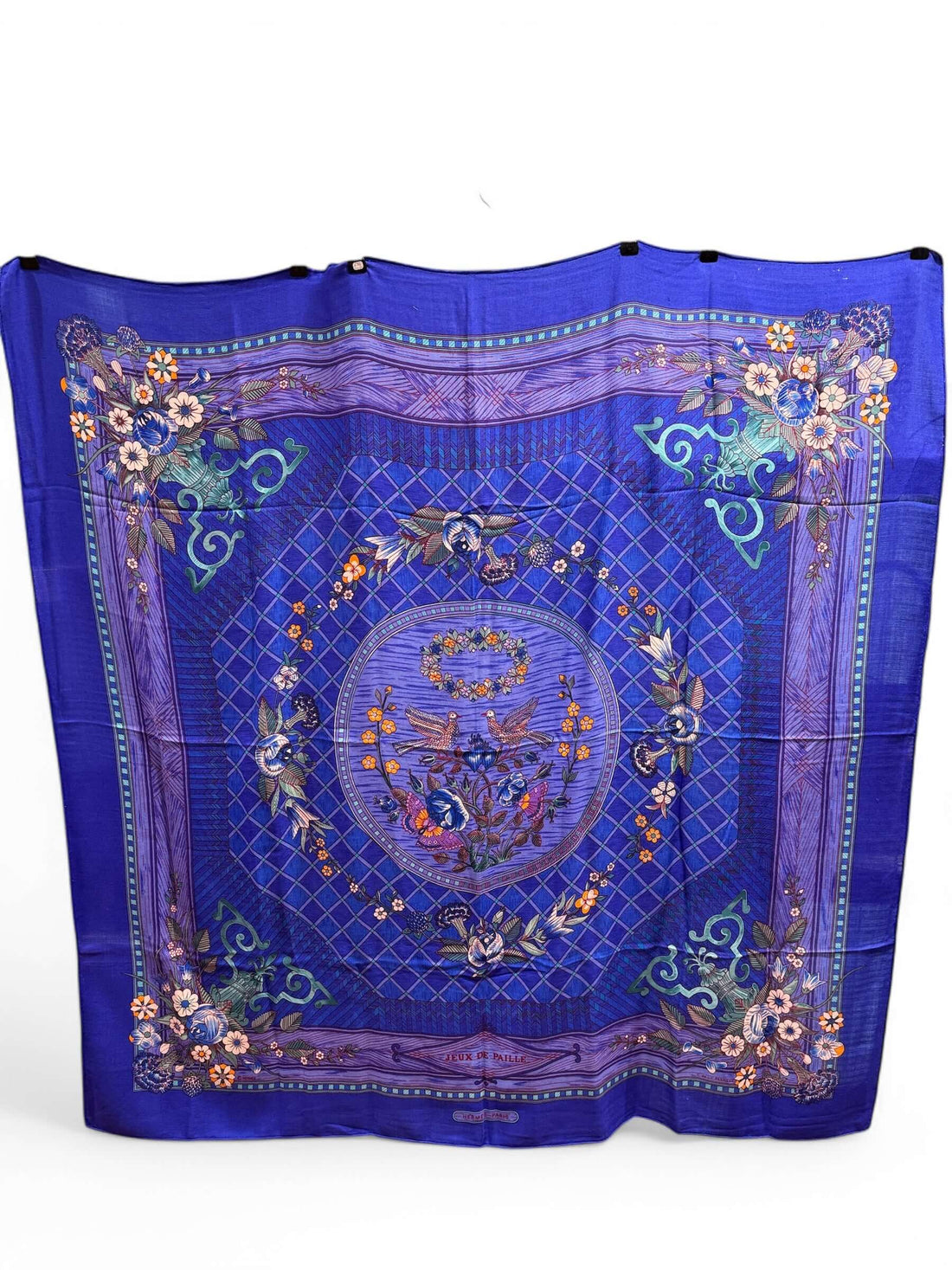 Hermès - Châle 140 Jeux de Pailles