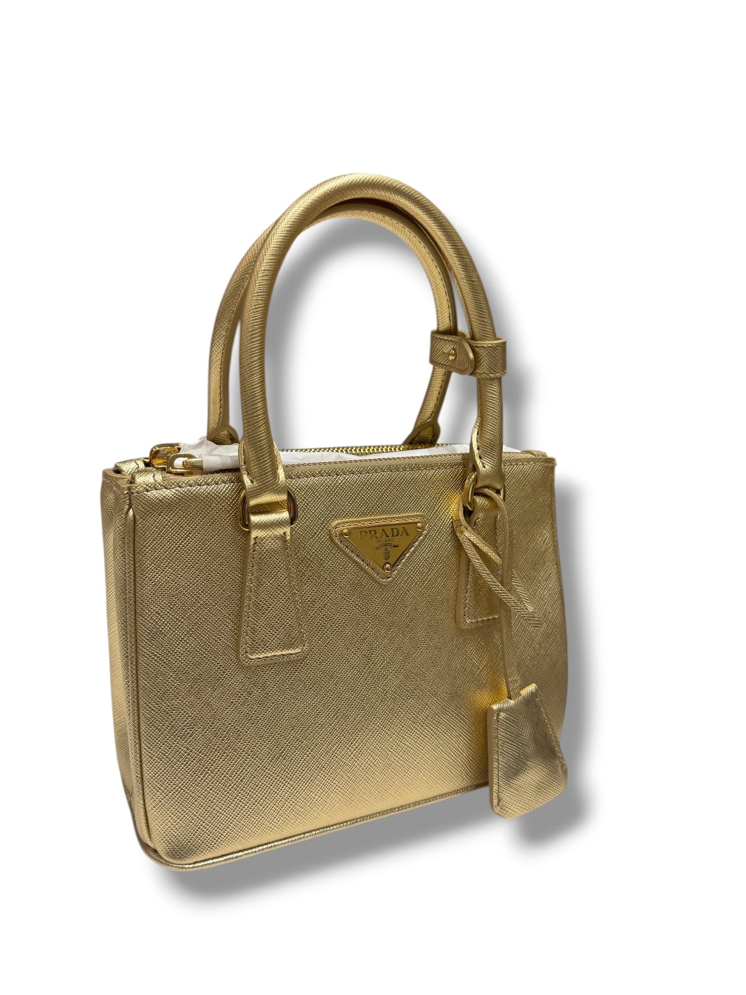Prada - Sac Galleria mini Doré