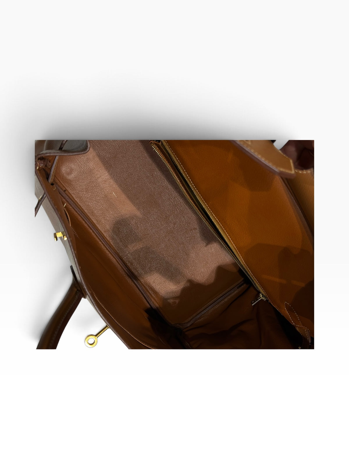 Hermès - Birkin 35 vintage Courchevel leather, natural, GHW
