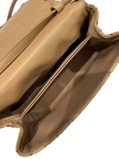 Bottega Veneta - Sac porté bandoulière en cuir intreccio beige
