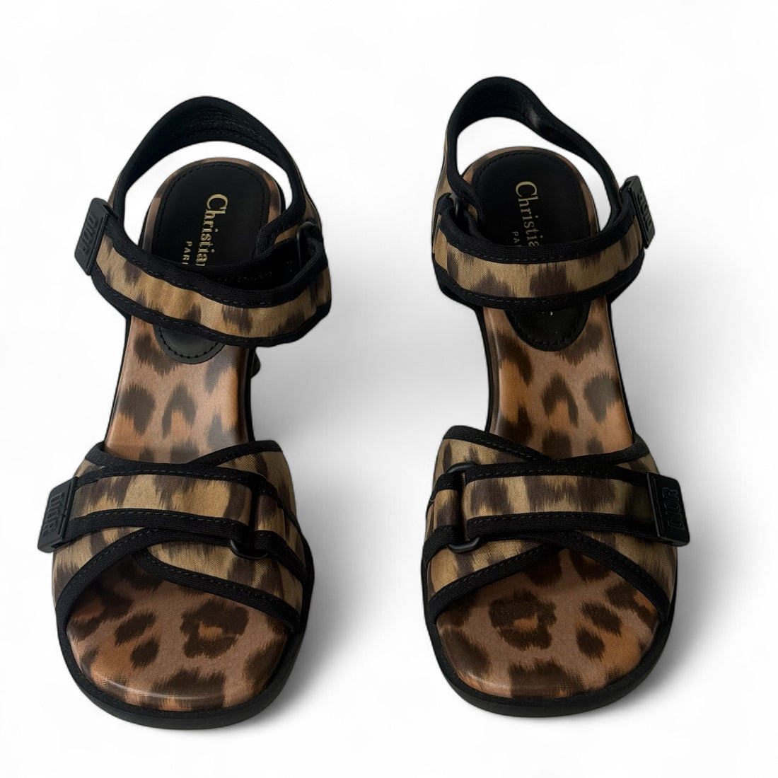 Dior - Sandales à talons léopard T.39