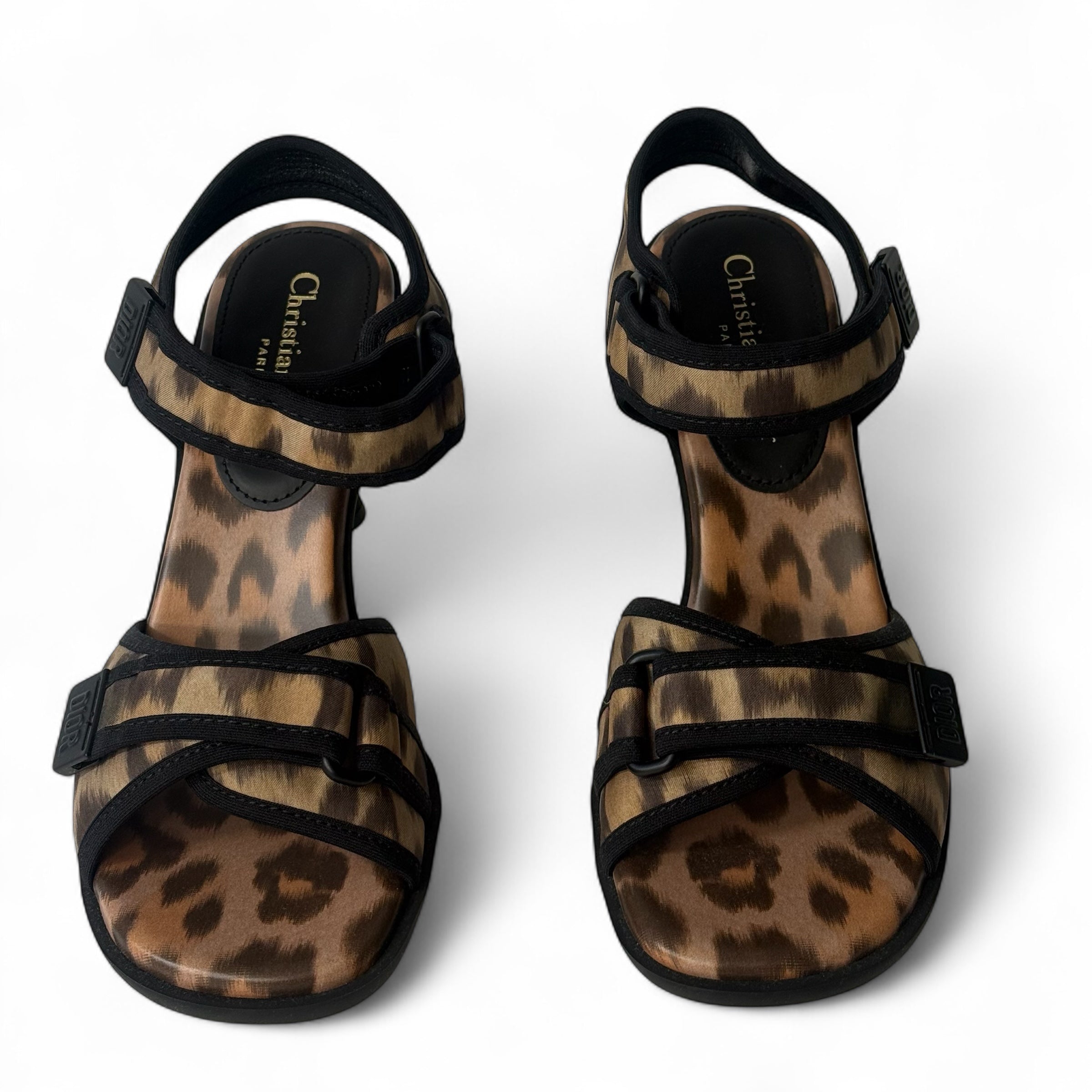 Dior - Sandales à talons léopard T.39