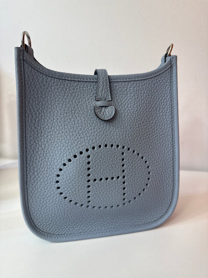 Hermès - Sac Mini Evelyne 16 Gris Perle
