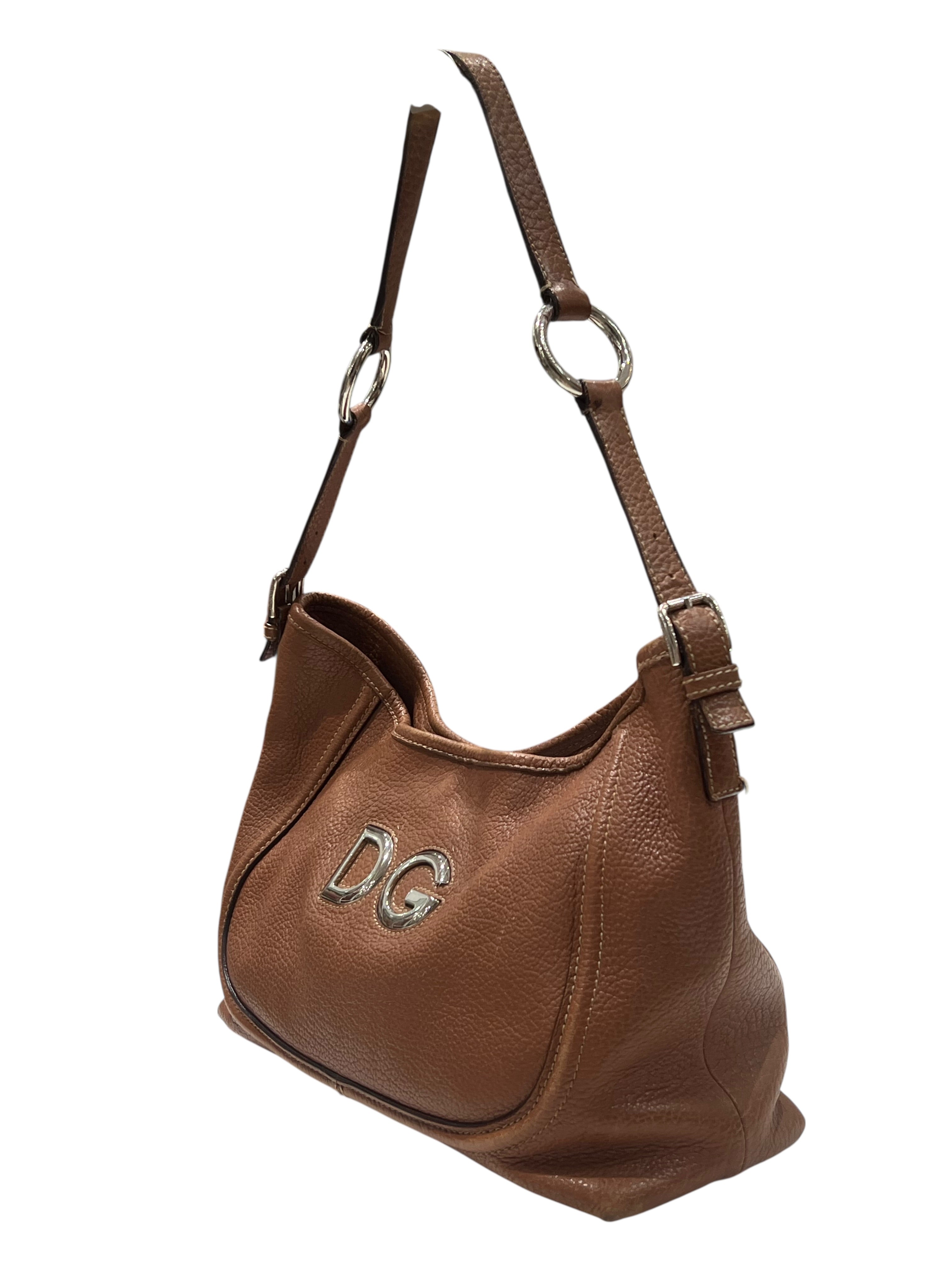 Dolce Gabbana - Sac Hobo Cuir Camel | Les Folies d’Eugénie