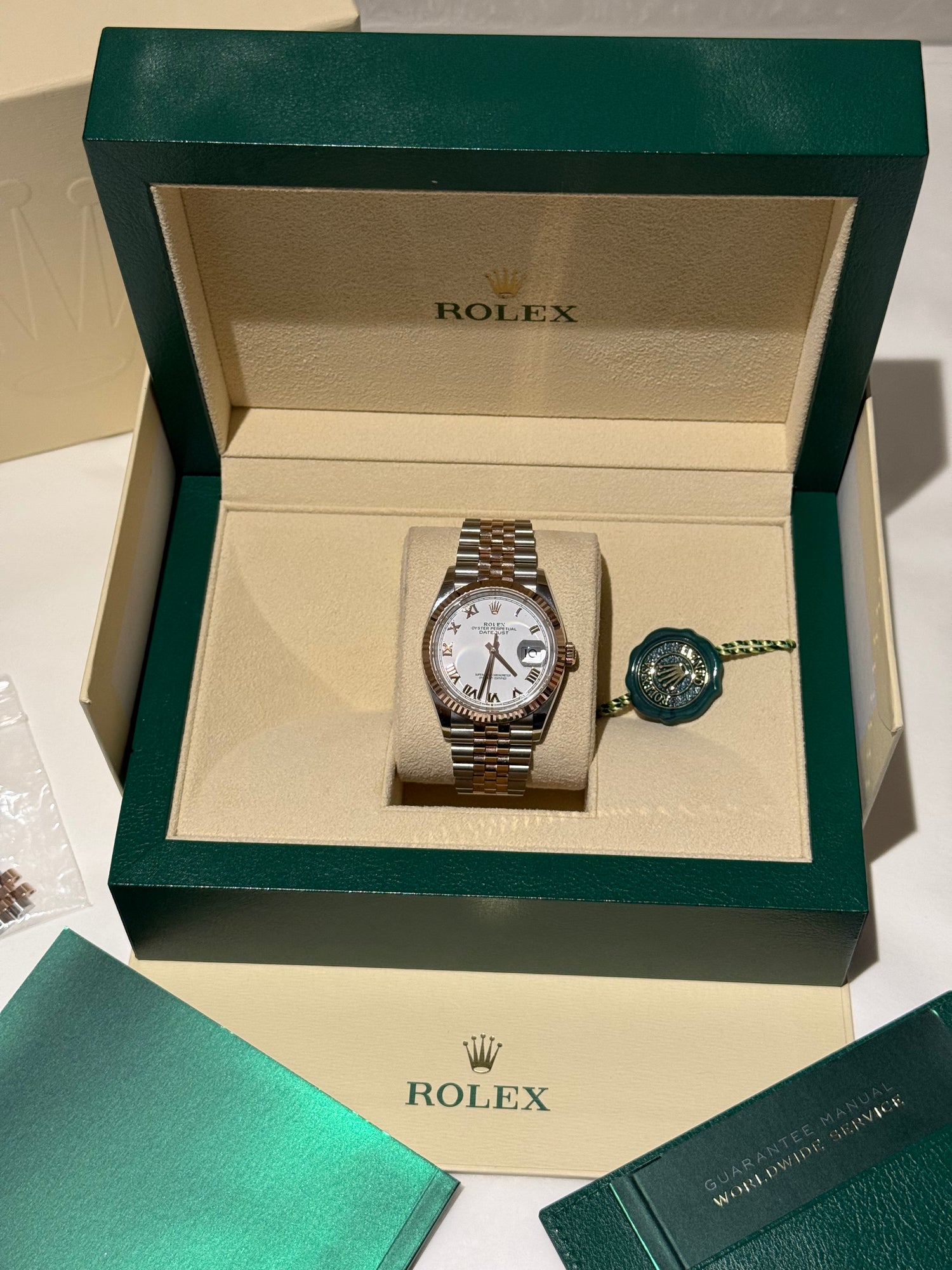 Rolex - Datejust 36mm Cannelée Or rose et jubilee