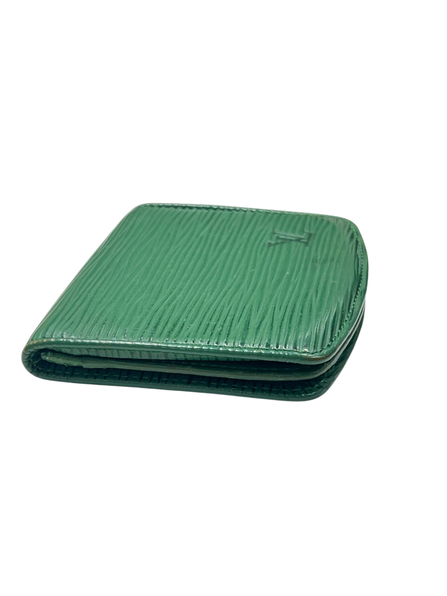 Louis Vuitton - porte monnaie cuir épi vert